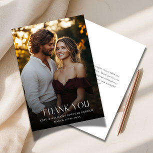 Carte De Remerciements Mariage Superposition Photo Couples Douche Photo