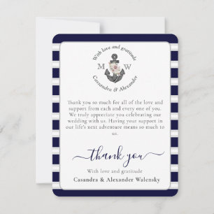 Carte De Remerciements Mariage sur la plage tropicale rose tendre avec co