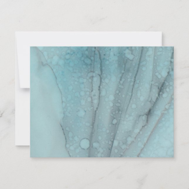 Carte de remerciements mariage Turquoise et Lavend (Devant)