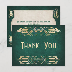 Carte De Remerciements Mariage vert du Geek de jeu vidéo