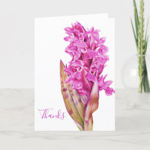 Carte de remerciements mariage violet orchidée