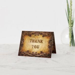 Carte De Remerciements Mariage Western Country Cowboy Rustique
