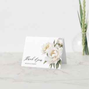 Carte de remerciements Mariage White Peony