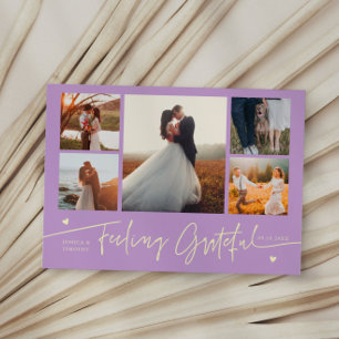 Carte De Remerciements Mariage Wisteria Multi Photo Remerciement Sentimen
