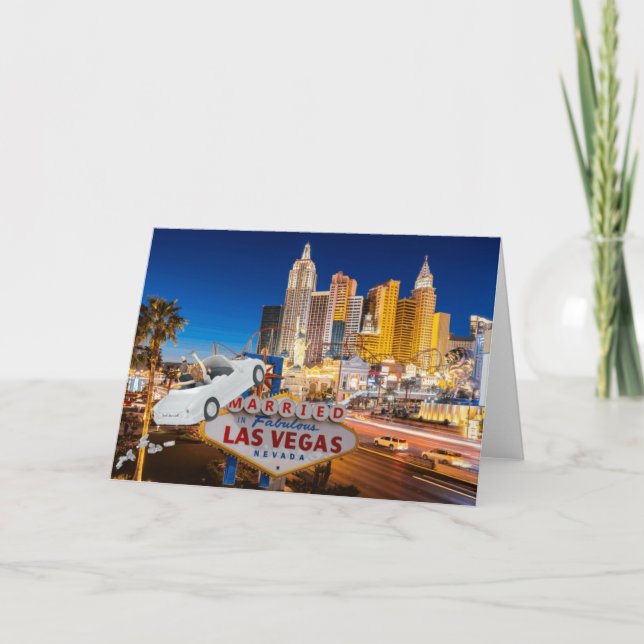 Carte De Remerciements Marié à Las Vegas Card (Devant)