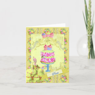 Carte De Remerciements Marie Antoinette Laissez-Les Manger Du Gâteau !
