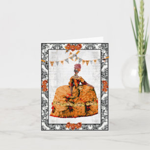 Carte De Remerciements Marie Antoinette Reine de France Halloween