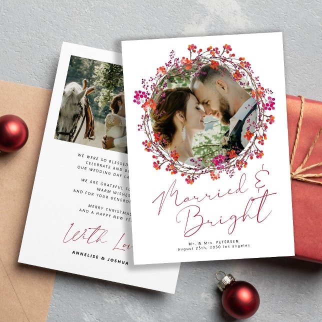 Carte De Remerciements Marié et brillant photo de Noël (Créateur téléchargé)