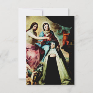 Carte De Remerciements Marie Madeleine de Pazzi par Pedro de Moya