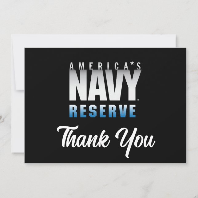 Carte De Remerciements Marine américaine | Réserve navale américaine (Devant)