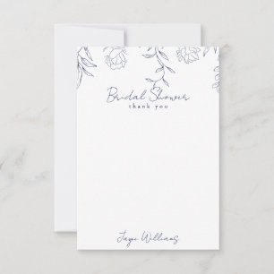 Carte De Remerciements Marine personnalisée BlankMerci de douche nuptiale
