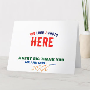 CARTE DE REMERCIEMENTS MARQUE BLANCHE MODERNE ET PERSONNALISABLE VÉRIFIÉE