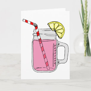 Carte De Remerciements Mason de citron rose