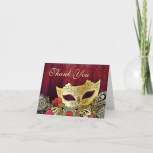 Carte De Remerciements Masquerade thanks