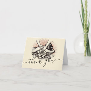 Carte De Remerciements Massage Thérapie Guérison Mains Énergie Spa Bien-ê