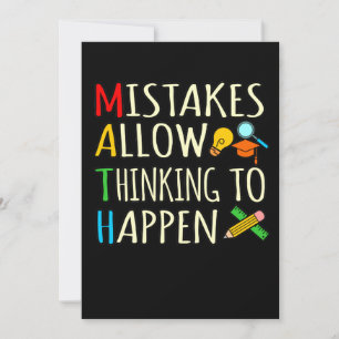 Carte De Remerciements Math Student Mistakes Math Teacher