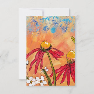Carte De Remerciements Matinée Fleur Sauvage