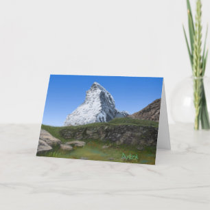 Carte De Remerciements Matterhorn en Suisse Encourager Verse JW