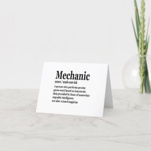 Carte De Remerciements Mécanique diesel Définition Drôle réparateur père