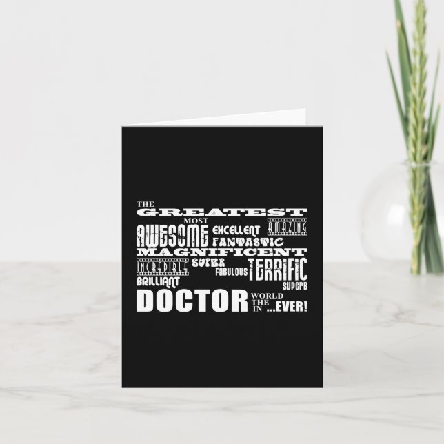 Carte De Remerciements Médecins cool modernes amusants Meilleur Docteur M (Devant)