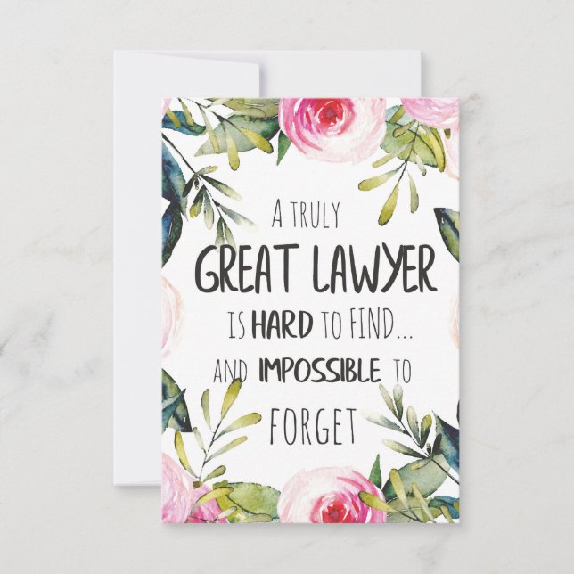 Carte De Remerciements Meilleur avocat Cadeau Great Giftidea pour avocats (Devant)