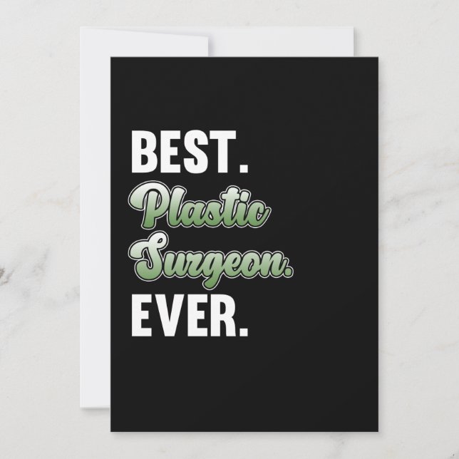 Carte De Remerciements Meilleur chirurgien plastique Chirurgie Docteur Mé (Devant)