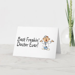 Carte De Remerciements Meilleur docteur Freakin jamais