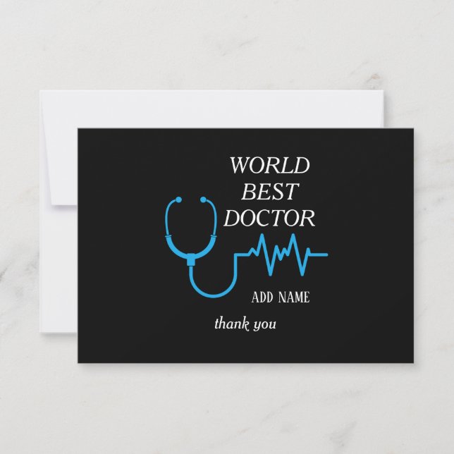 Carte De Remerciements Meilleur Docteur jamais apprécié le plus grand Doc (Devant)