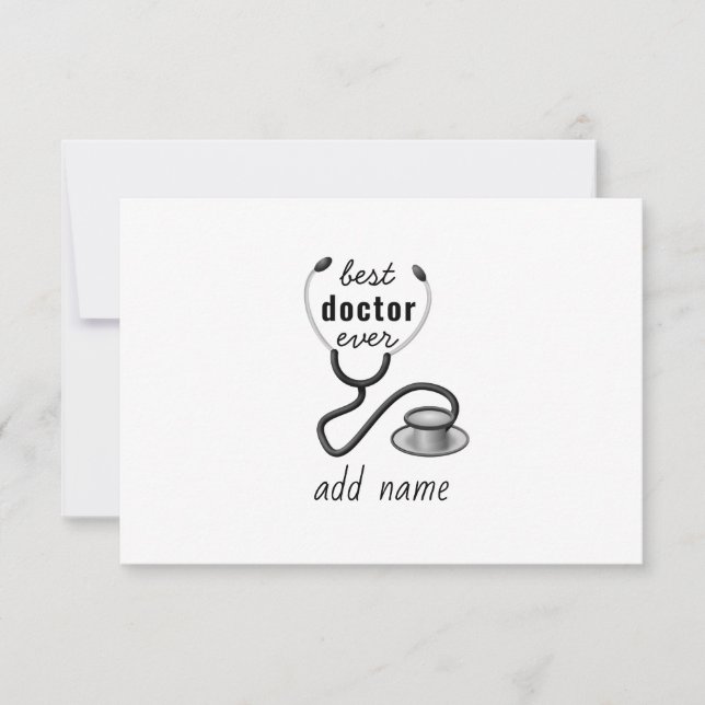 Carte De Remerciements Meilleur Docteur jamais apprécié le plus grand Doc (Devant)