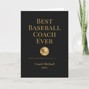 Carte De Remerciements Meilleur entraîneur de baseball Élégant Cadeau Noi