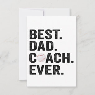 Carte De Remerciements Meilleur entraîneur Papa Ever Fête des pères de ba