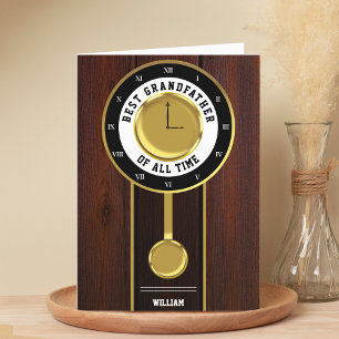 Carte De Remerciements Meilleur Grand-Père Horloge Amusante Anniversaire