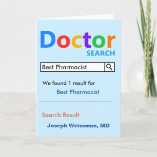 Carte De Remerciements Meilleur pharmacien drôle et mignon Recherche