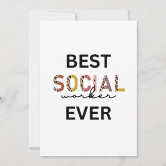Carte De Remerciements Meilleur Travailleur Social de Tous les Temps Cart