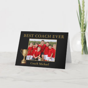 Carte De Remerciements Meilleure équipe de coach photo 