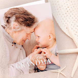 Carte De Remerciements Meilleure grand-mère du monde depuis 20XX Photo si