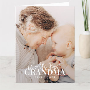 Carte De Remerciements Meilleure grand-mère du monde depuis 20XX Photo si