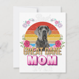 Carte De Remerciements meilleure mère de chien jamais grand dane amant fl