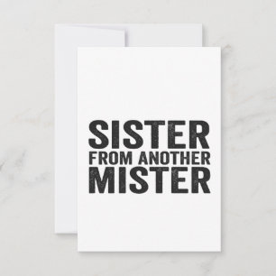 Carte De Remerciements Meilleures Amis Soeur D'Un Autre Mister Funny BBF
