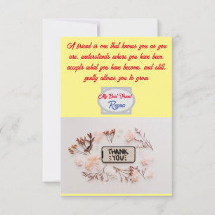 Carte De Remerciements Meilleurs amis pour toujours