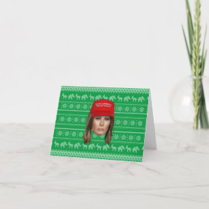 Carte De Remerciements Melania Trump MAGA Noël