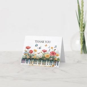 Carte De Remerciements Mélodies en fleurs