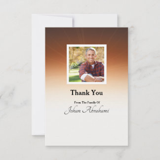 Carte De Remerciements Memorial Funeral Thank You Card