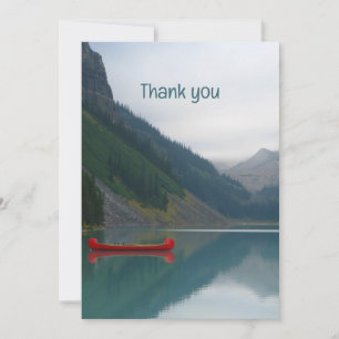 Carte De Remerciements Memorial Keepsaké Lake Red Canoe Wilderness