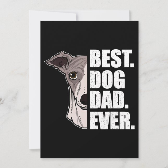 Carte De Remerciements Mens Meilleur Chien Papa Jamais Whippet Papa Fars  (Devant)