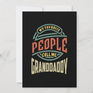 Carte De Remerciements Mens Mes Gens Favoris M'Appelent Granddaddy Cadeau