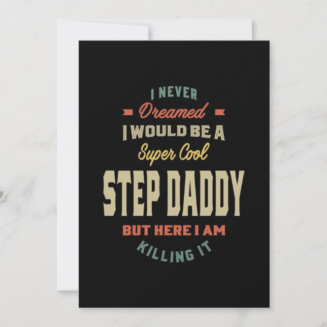 Carte De Remerciements Mens Super Cool Step Papa Killing It Père Cadeau (Devant)