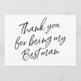Carte De Remerciements "Merci chic pour être mon meilleur homme "