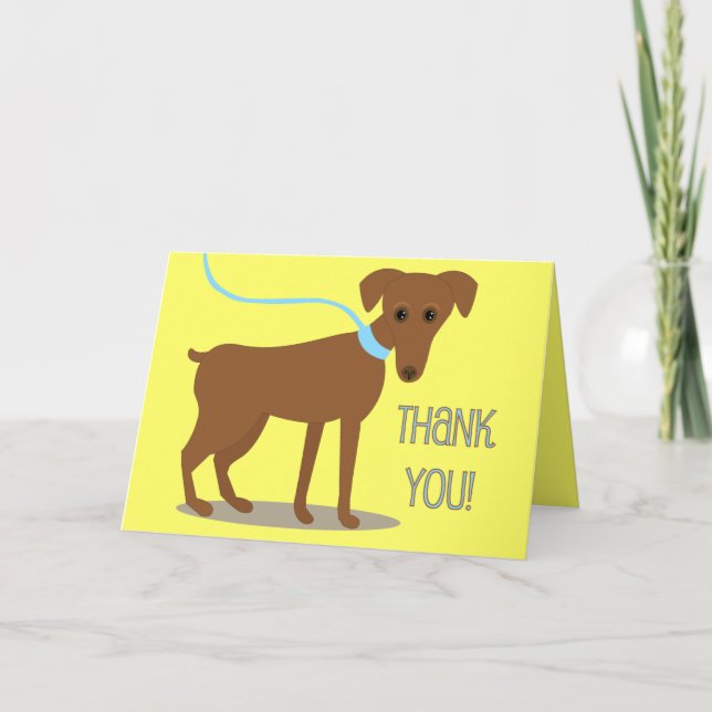 Carte De Remerciements Merci! De Chien (Devant)
