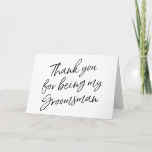 Carte De Remerciements "Merci d'être mon groomsman"